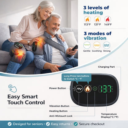 Red Light Therapy for Knee Pain & Stiffness + Heating + Massage