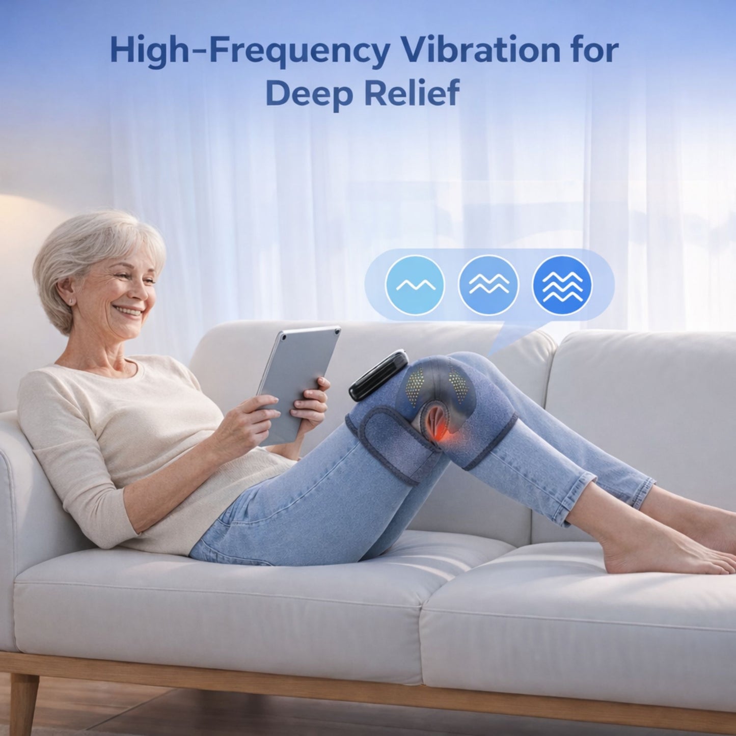 Red Light Therapy for Knee Pain & Stiffness + Heating + Massage