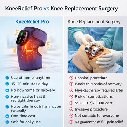 Doctor Recommended Red Light Therapy for Knee Pain & Stiffness + Heating + Massage