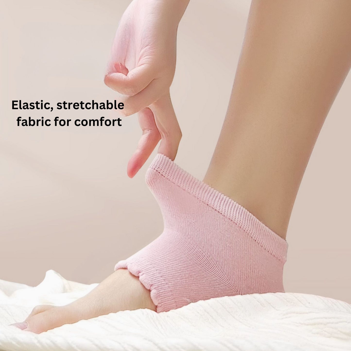 Silvergel Moisturizing Heel Open Toe Socks with Essential Oil (4 Socks)