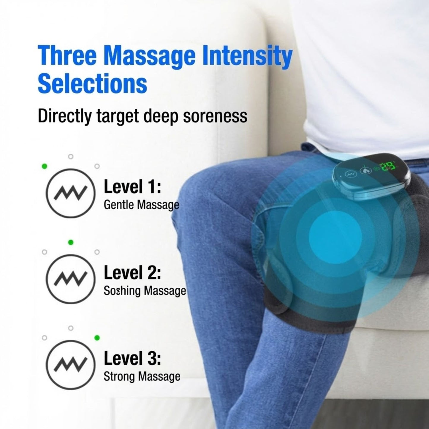 Red Light Therapy for Knee Pain & Stiffness + Heating + Massage